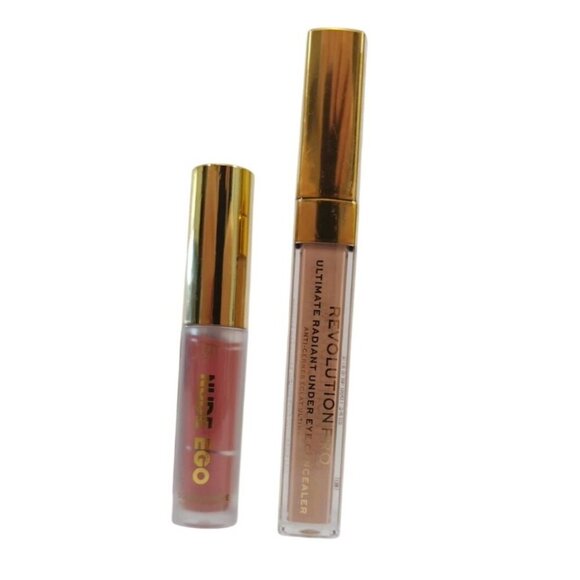 Nude Ego Lip Gloss & Revolution Pro Ultimate Radiant Under Eye Concealer Makeup - Picture 5 of 6